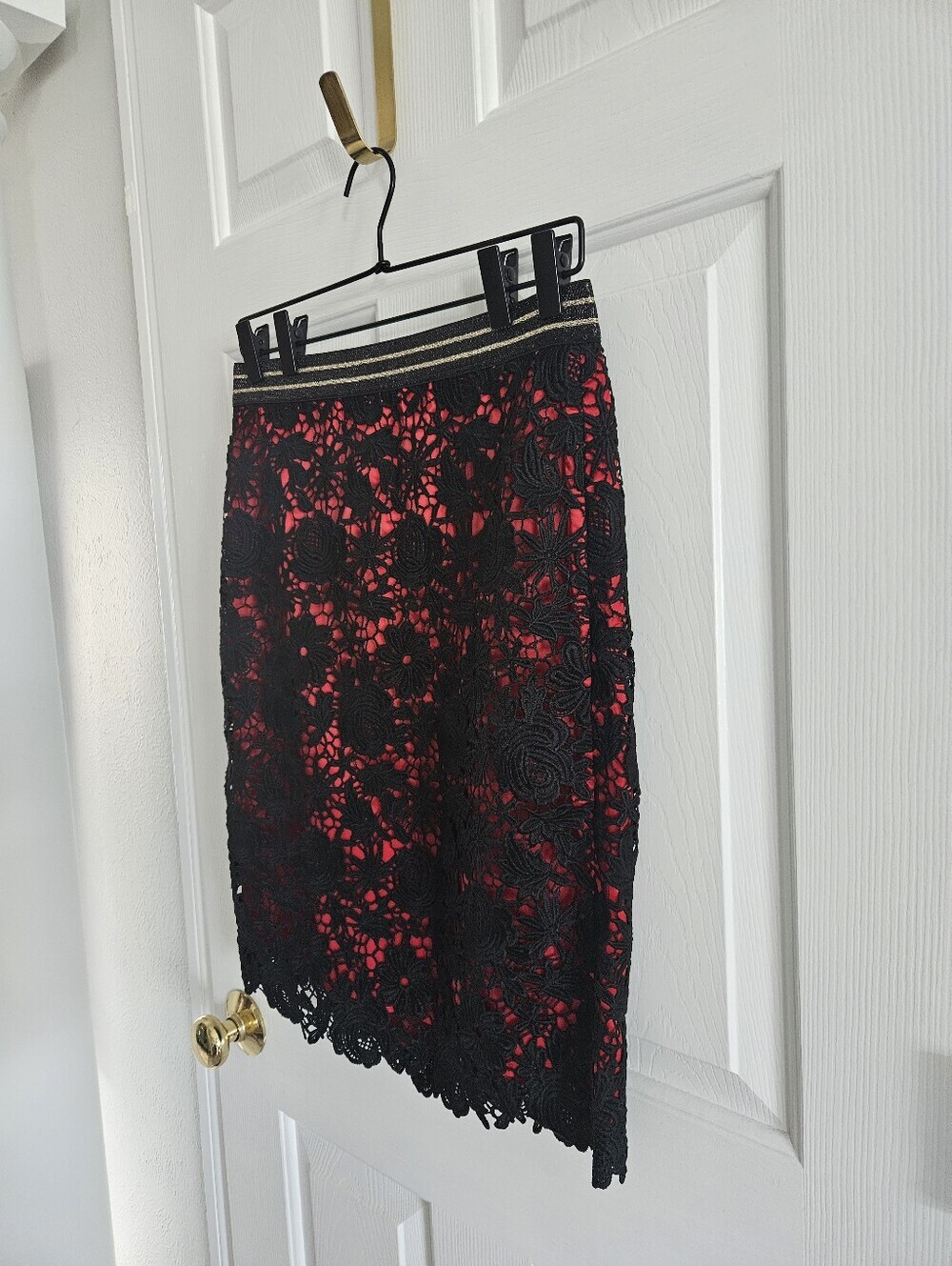 NWOT RSVP By Talbots Petite Crochet Lace Sheath Midi Pencil Skirt - Picture 5 of 11